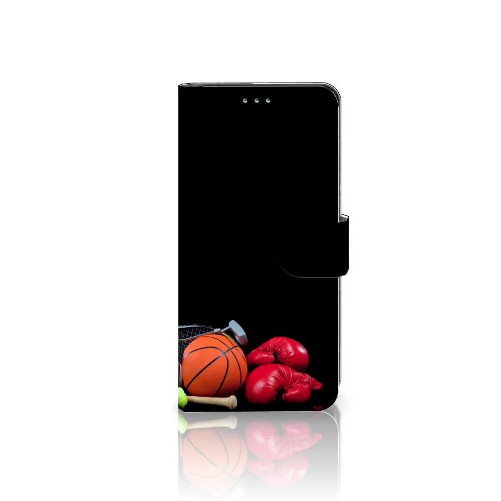 Sony Xperia 10 IV Wallet Case met Pasjes Sports met sportgerelateerde afbeeldingen en houders voor pasjes en briefgeld.