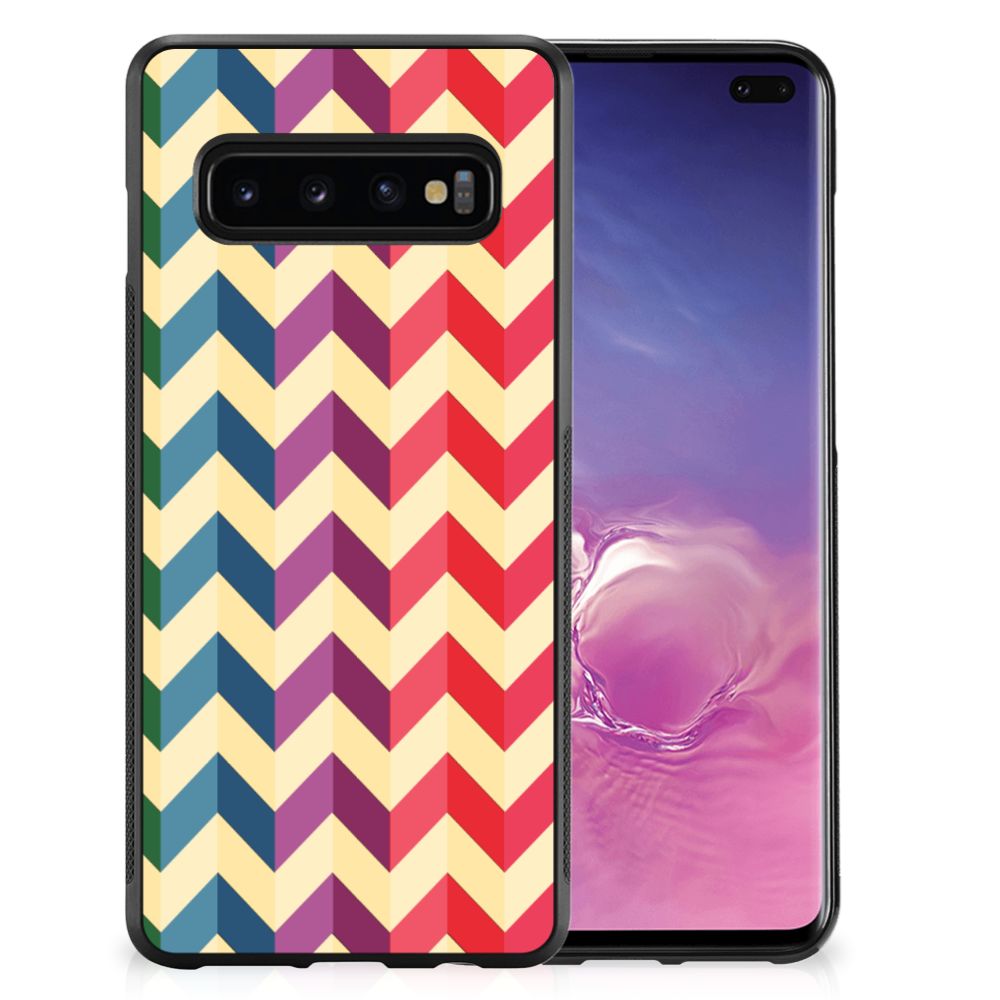 Samsung Galaxy S10+ Bumper Case Zigzag Multi Color