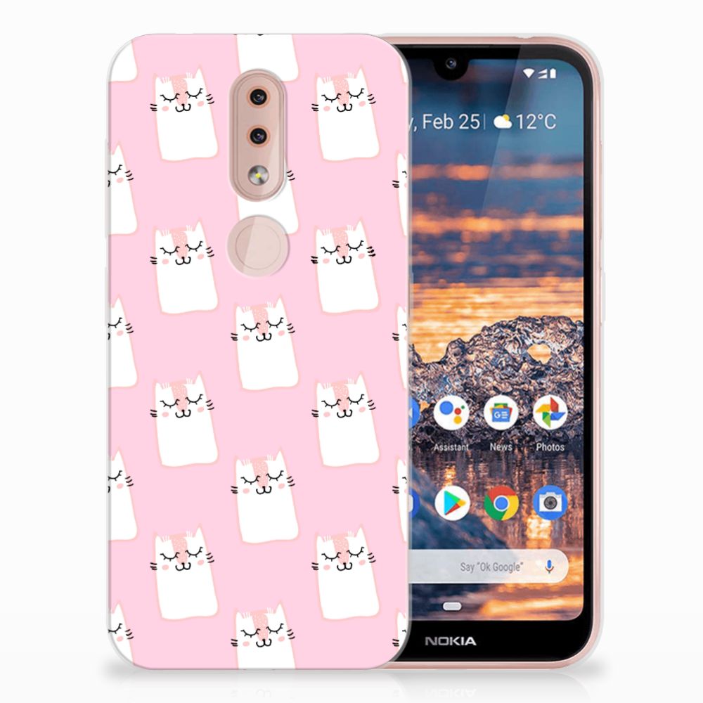 Nokia 4.2 TPU Hoesje Sleeping Cats