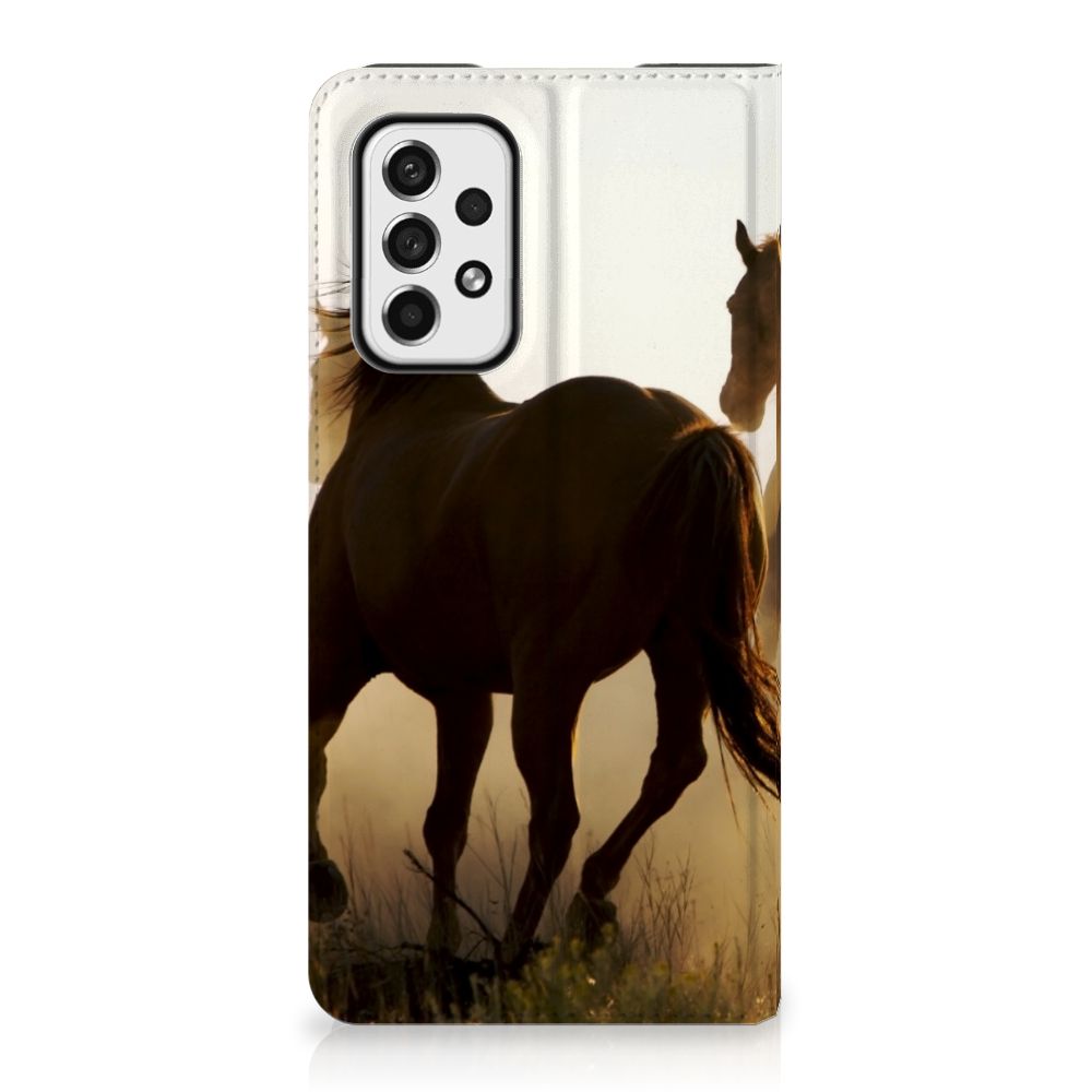 Samsung Galaxy A73 Hoesje maken Design Cowboy met paardenafbeelding op de achterkant