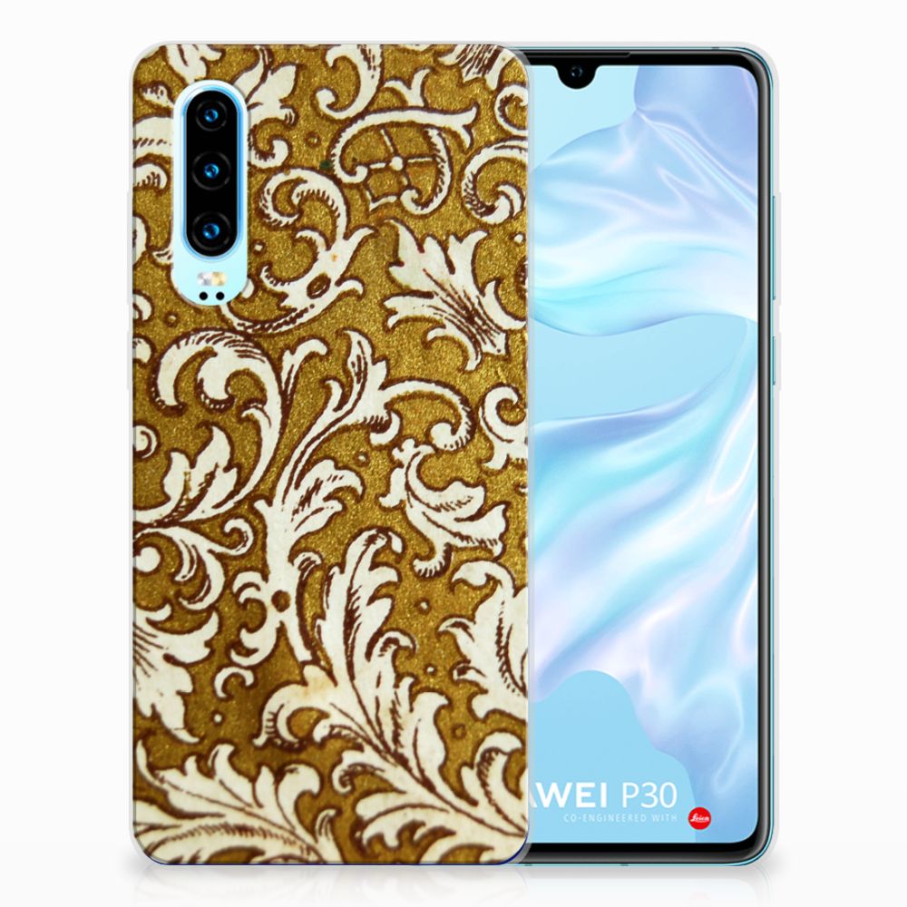 Siliconen Hoesje Huawei P30 Barok Goud