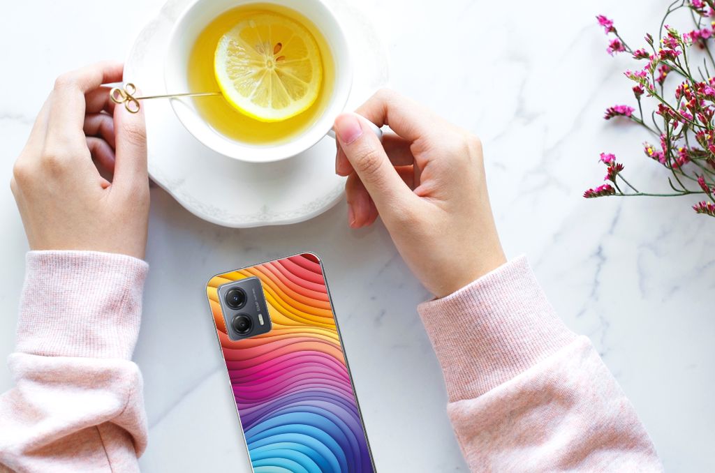 TPU Hoesje voor Motorola Moto G53 Regenboog