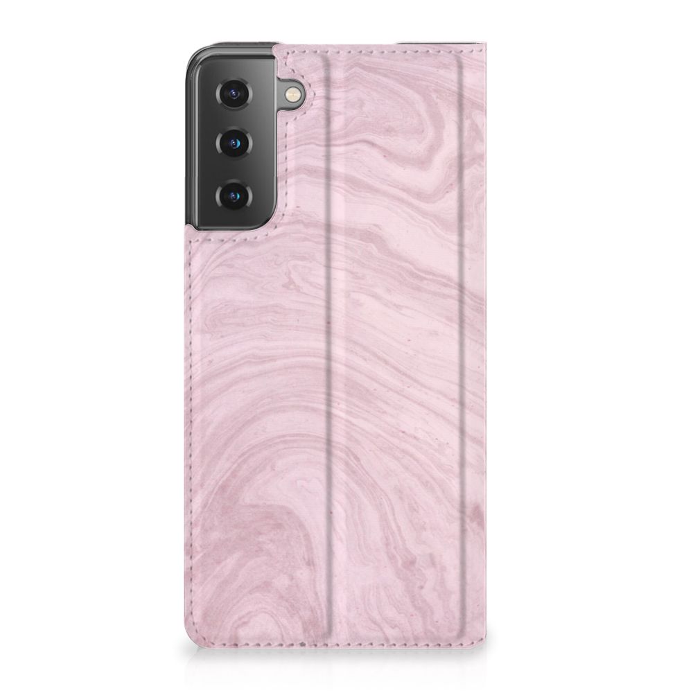 Samsung Galaxy S21 Plus Standcase Marble Pink - Origineel Cadeau Vriendin - B2C Telecom