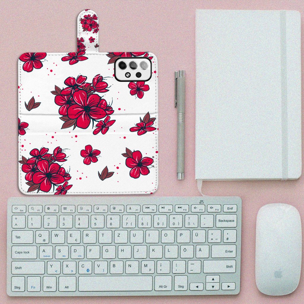 Samsung Galaxy A73 5G Hoesje Blossom Red