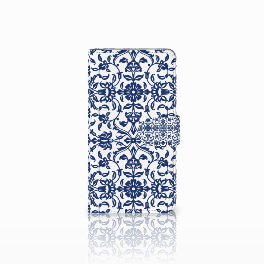 Samsung Galaxy J7 2016 Hoesje Flower Blue