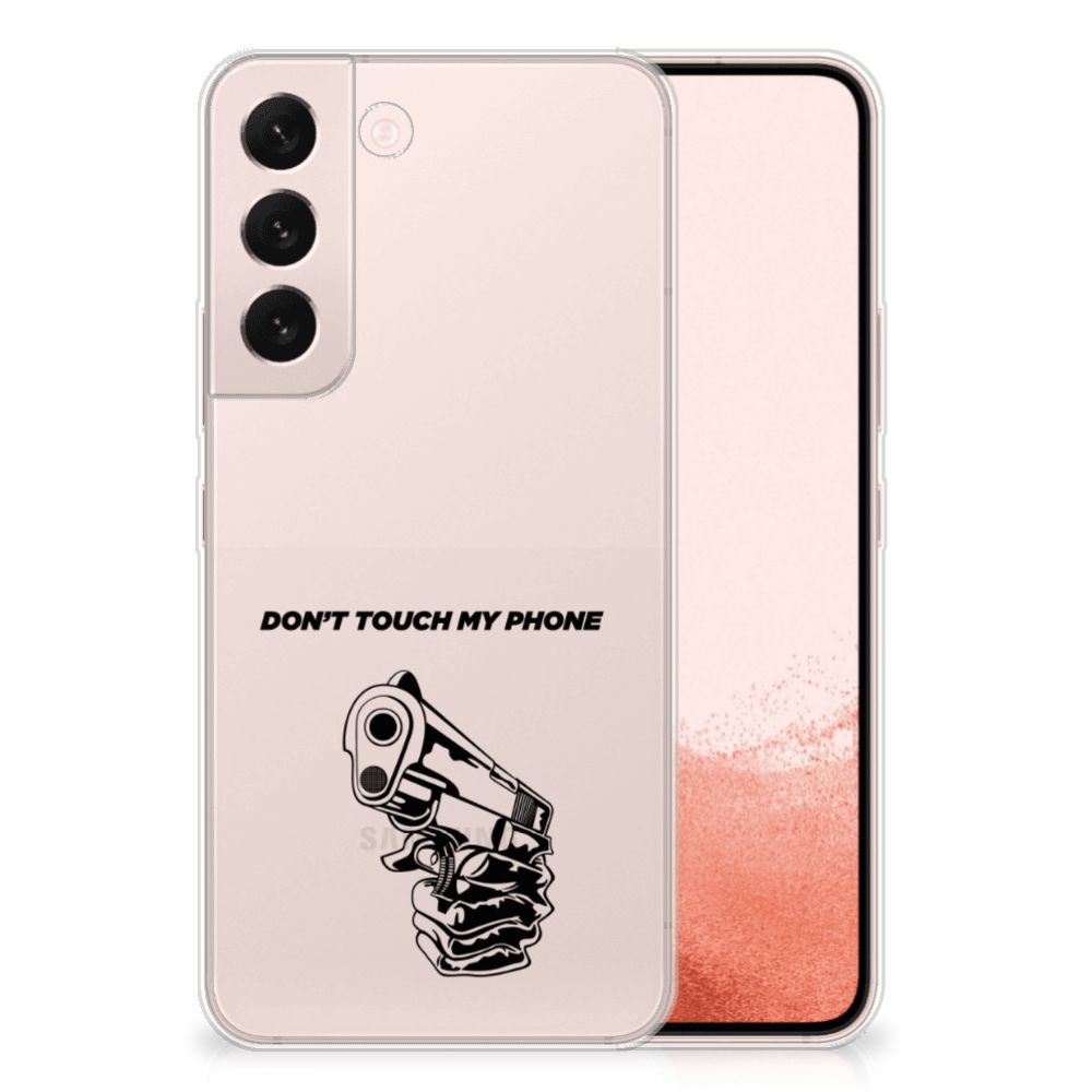 Samsung Galaxy S22 Silicone-hoesje Gun Don't Touch My Phone B2C Telecom