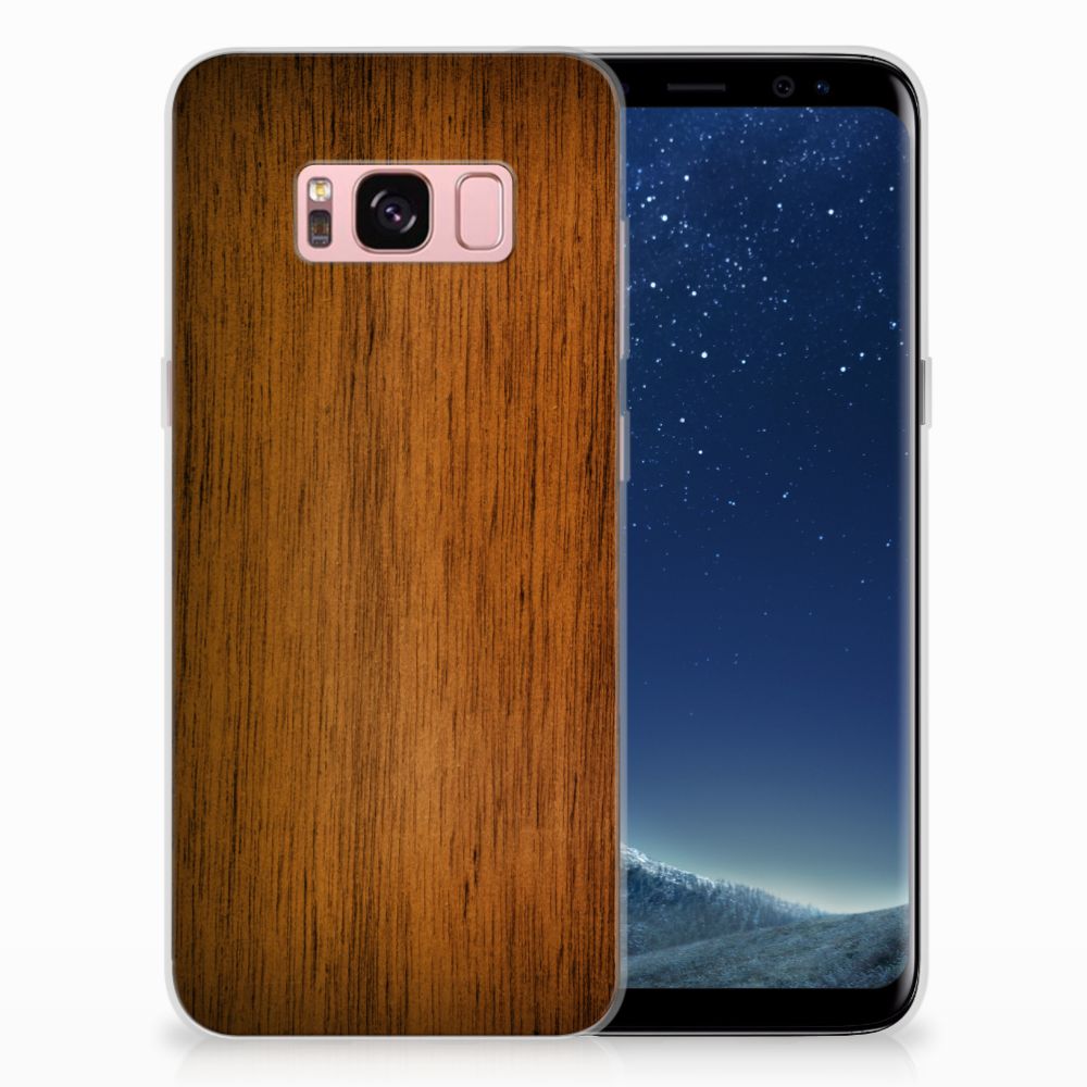 Samsung Galaxy S8 Bumper Hoesje Donker Hout