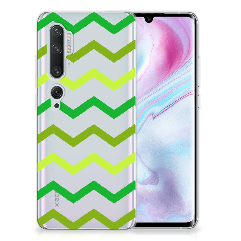 Xiaomi Mi Note 10 Pro TPU bumper Zigzag Groen