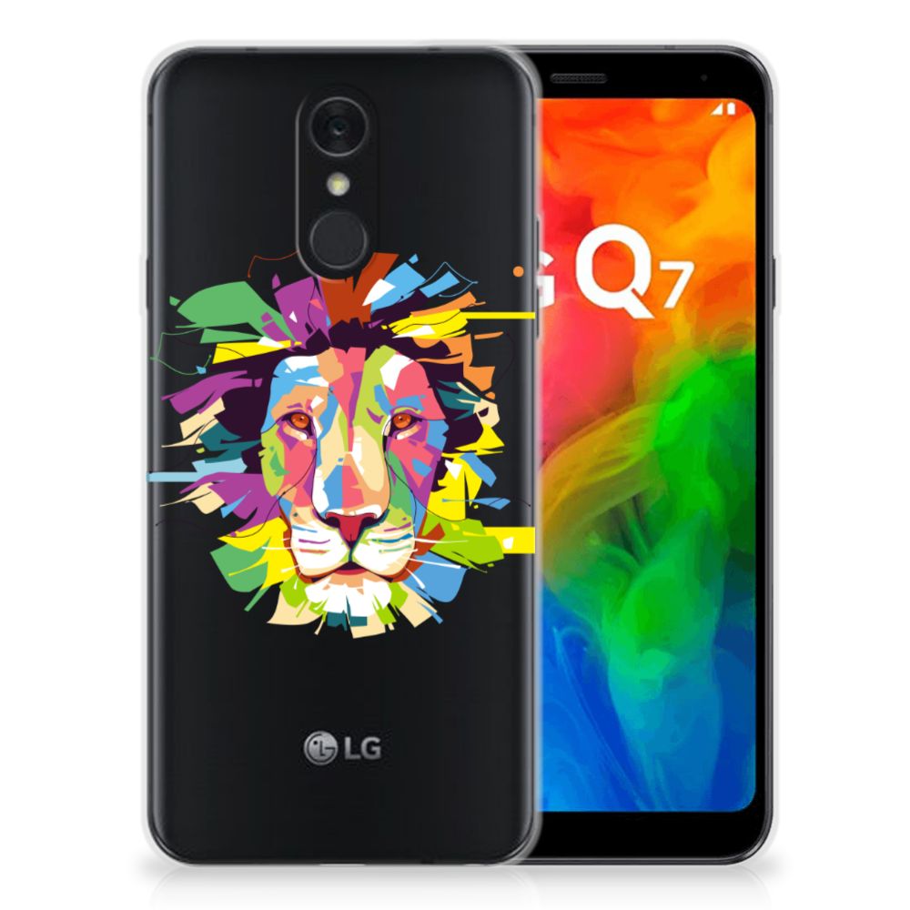 LG Q7 Telefoonhoesje met Naam Lion Color