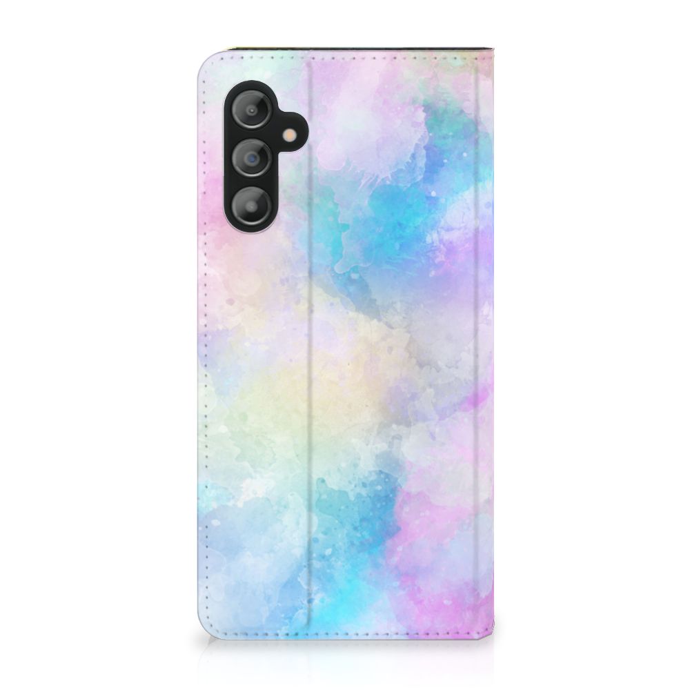 Bookcase Samsung Galaxy A14 5G Watercolor Light - kleurrijk design met pastelachtige kleuren