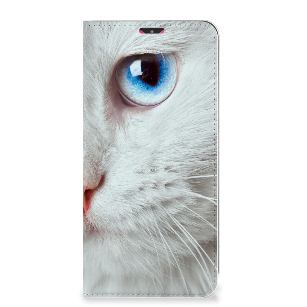 Samsung Galaxy M20 Hoesje maken Witte Kat