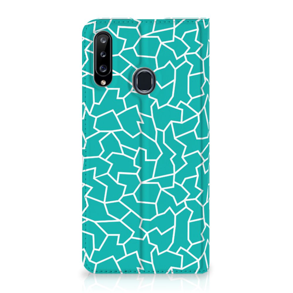 Samsung Galaxy A20s Bookcase Cracks Blue - B2C Telecom