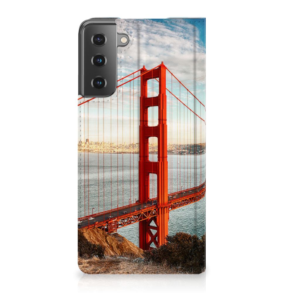 Samsung Galaxy S21 Plus Book Cover Golden Gate Bridge - B2C Telecom