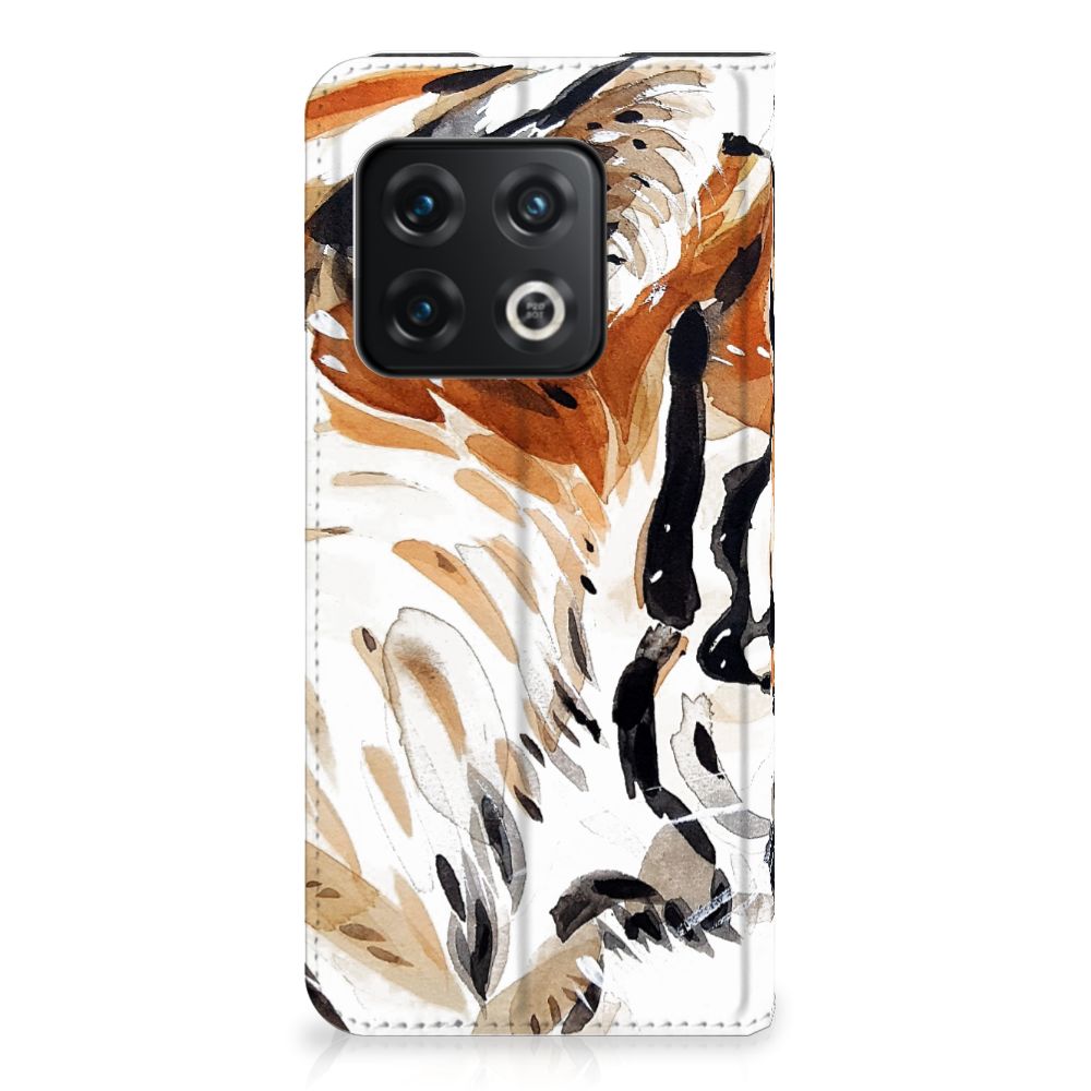 Bookcase OnePlus 10 Pro Watercolor Tiger - B2C Telecom