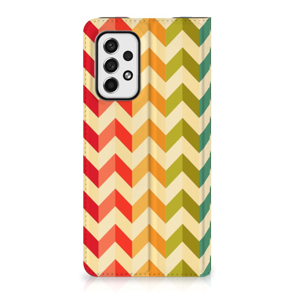 Samsung Galaxy A73 Hoesje met Magneet Zigzag Multi Color - B2C Telecom
