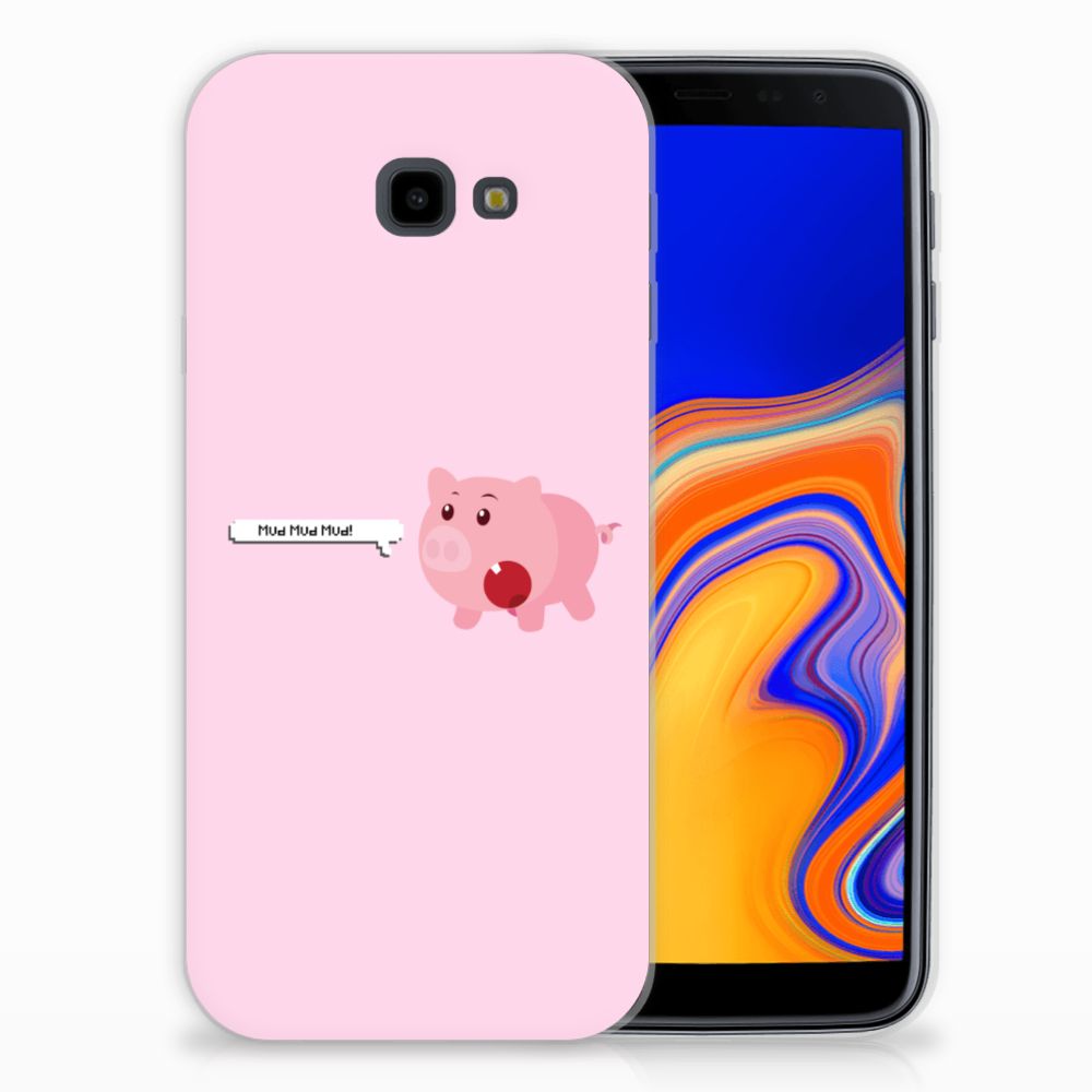 Samsung Galaxy J4 Plus (2018) Telefoonhoesje met Naam Pig Mud