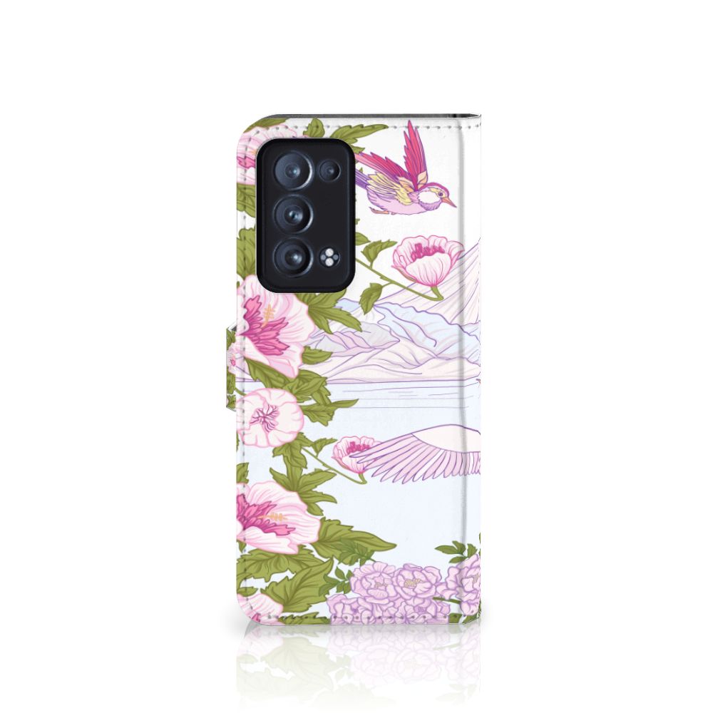 OPPO Reno 6 Pro Plus 5G Telefoonhoesje met Pasjes Bird Standing