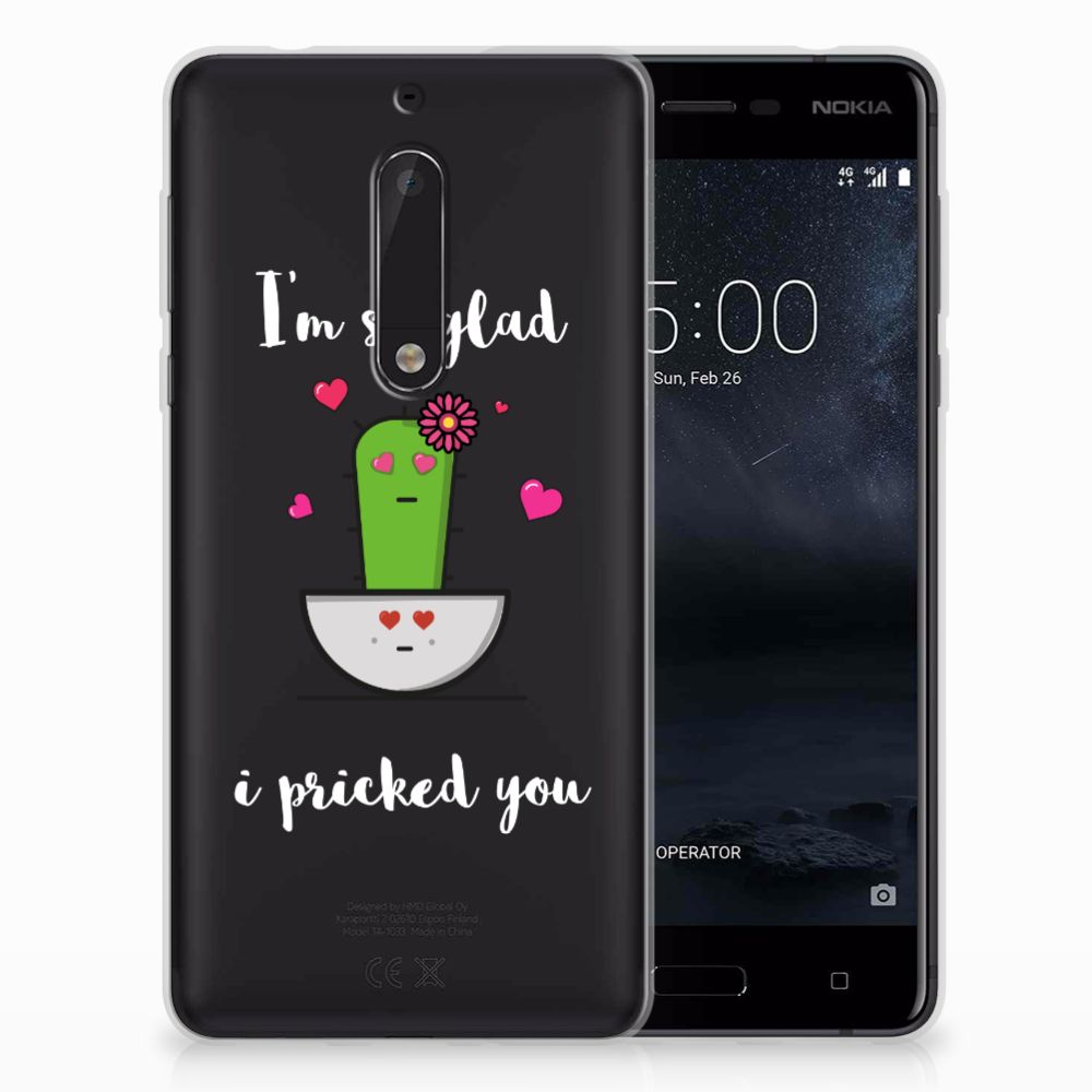 Nokia 5 Telefoonhoesje met Naam Cactus Glad