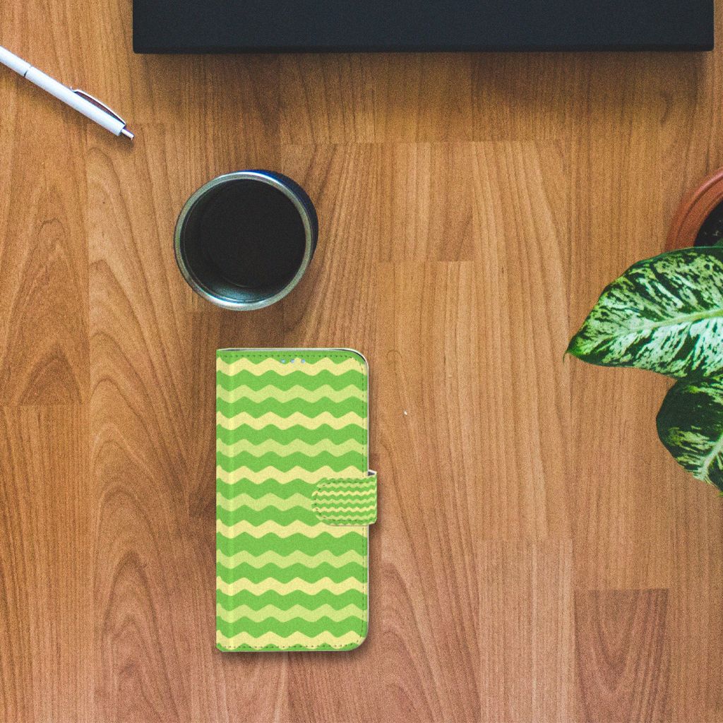 Huawei P40 Lite Telefoon Hoesje Waves Green
