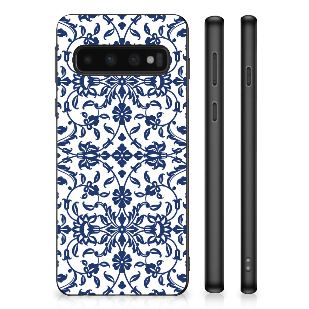 Samsung Galaxy S10 Skin Case Flower Blue B2C Telecom