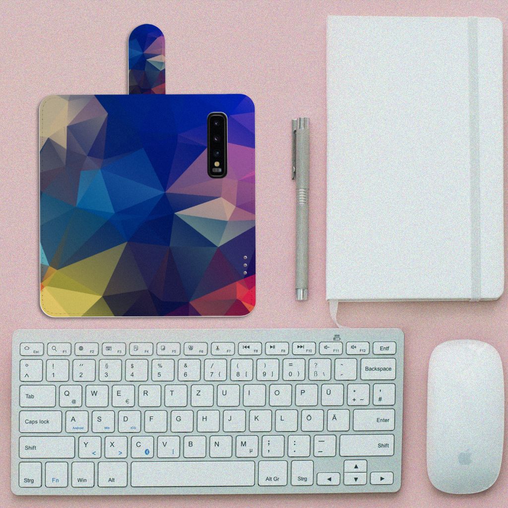 Samsung Galaxy S10 Book Case Polygon Dark