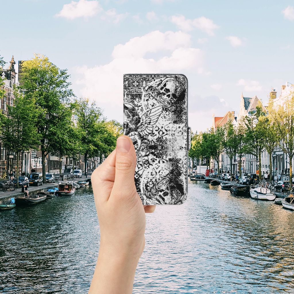 Telefoonhoesje met Naam Alcatel 1S 2020 Skulls Angel