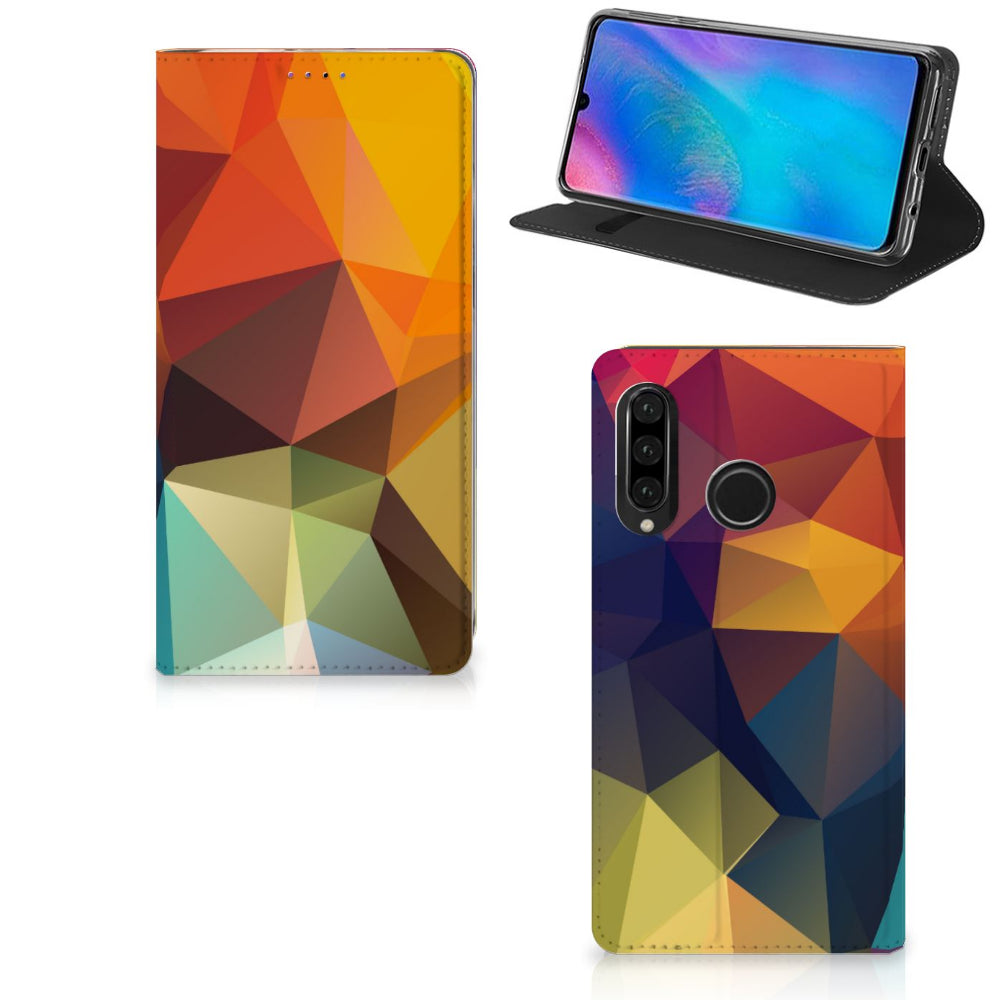 Huawei P30 Lite New Edition Stand Case Polygon Color