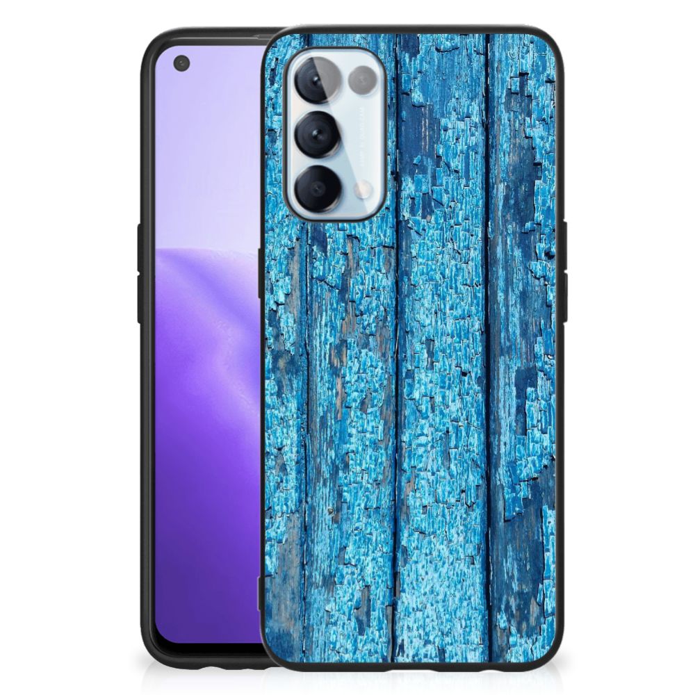 OPPO Reno5 5G | Find X3 Lite Houten Print Telefoonhoesje Wood Blue