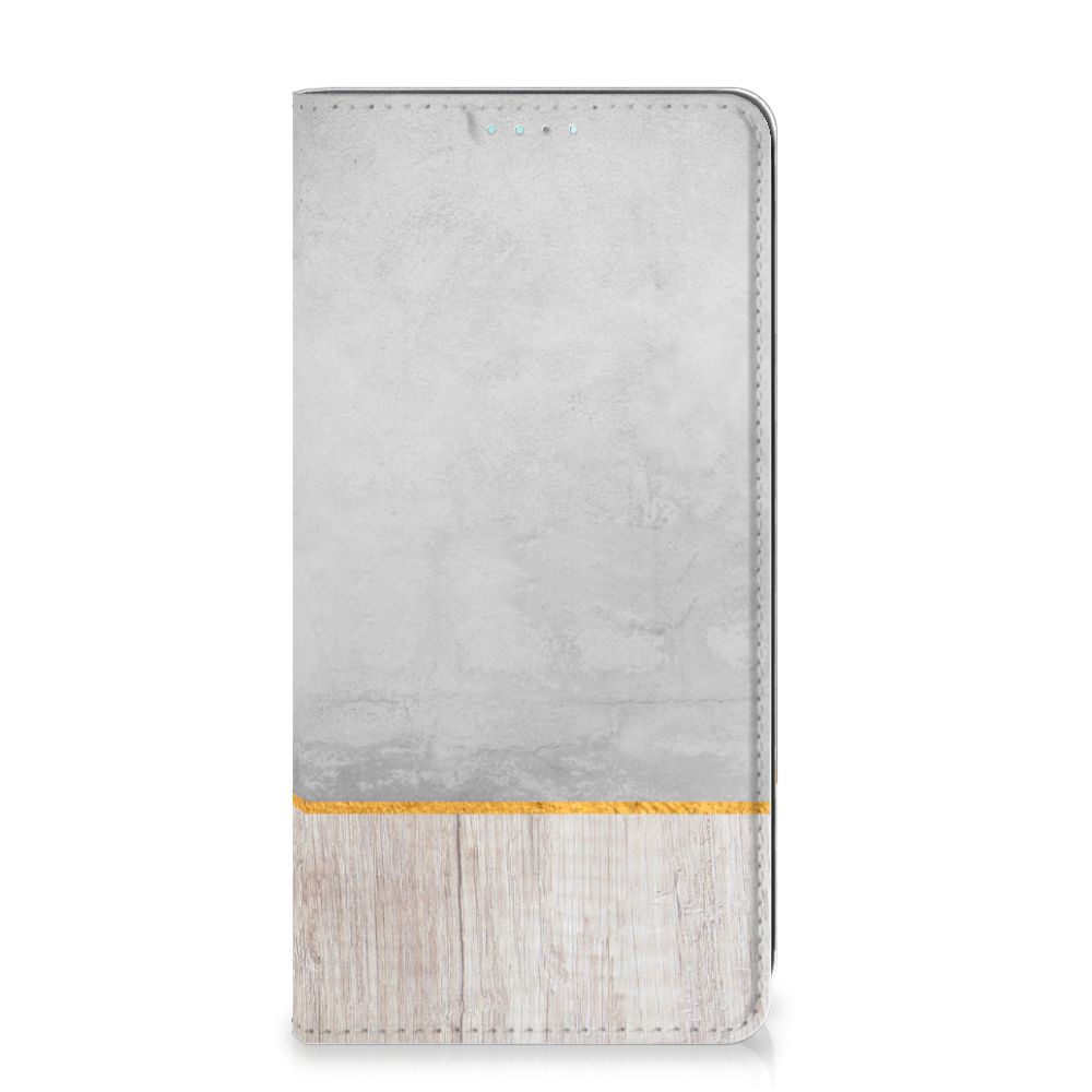 Samsung Galaxy A41 Book Wallet Case Wood Concrete - B2C Telecom