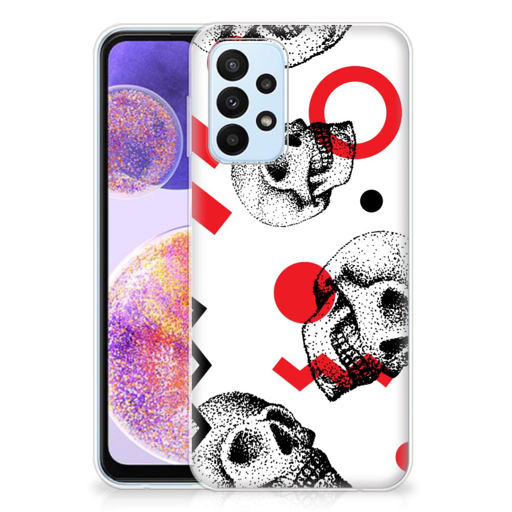 Silicone Back Case Samsung Galaxy A23 Skull Red B2C Telecom
