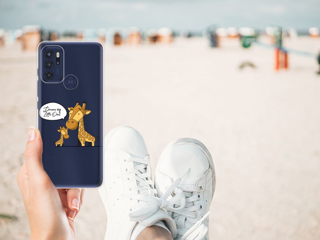 Motorola Moto G60s Telefoonhoesje met Naam Giraffe B2C Telecom