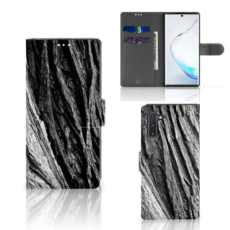 Book Style Case Samsung Galaxy Note 10 Boomschors Grijs