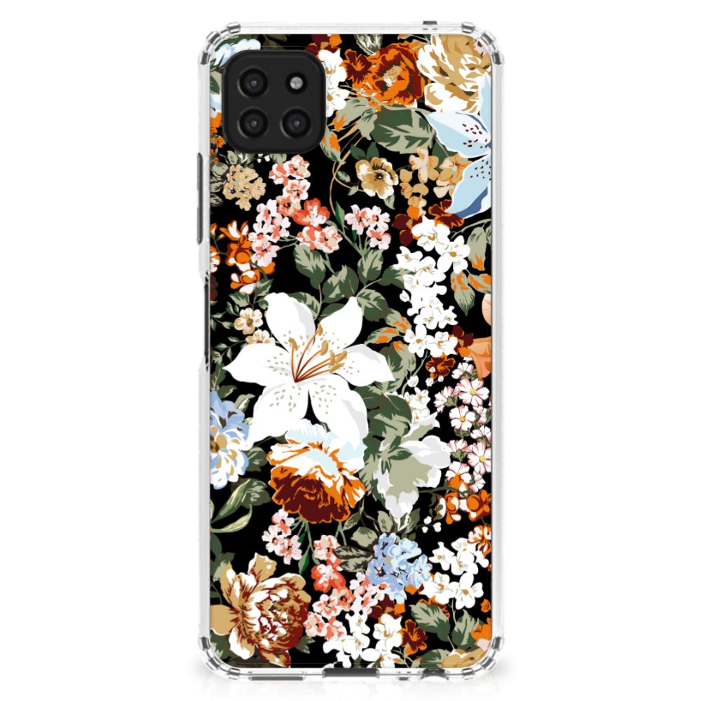 Case voor Samsung Galaxy A22 5G Dark Flowers B2C Telecom
