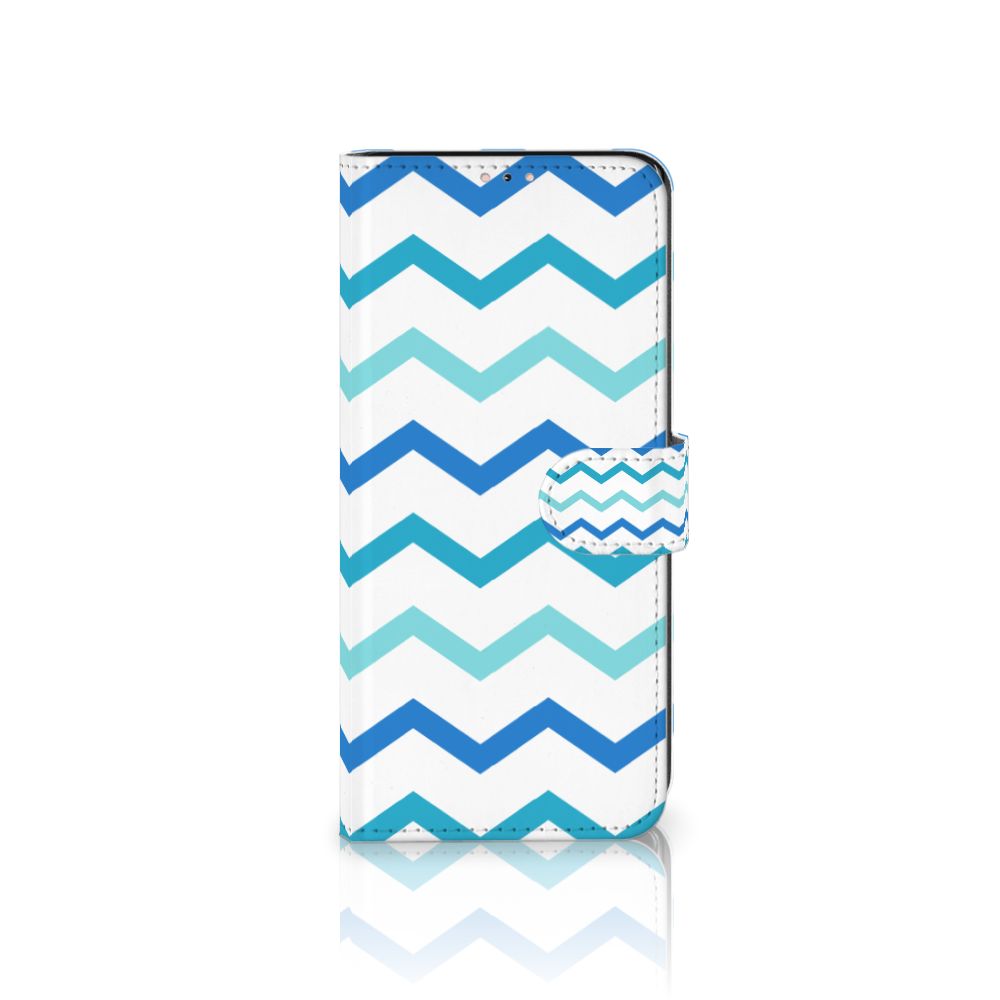 Samsung Galaxy Note 20 Telefoon Hoesje Zigzag Blauw