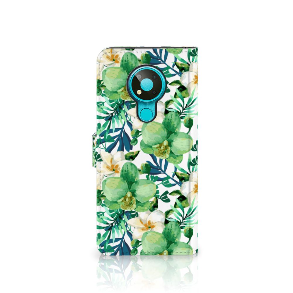 Nokia 3.4 Hoesje Orchidee Groen