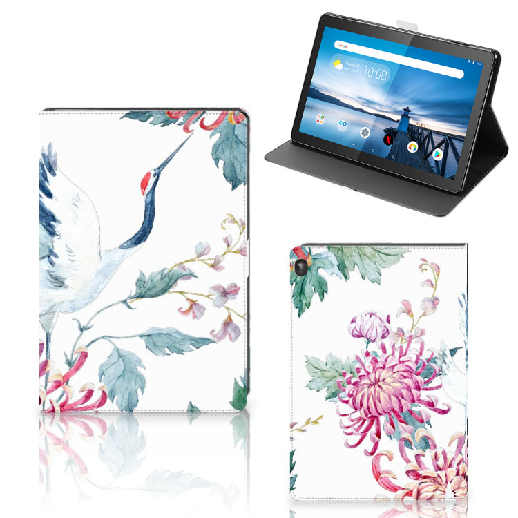 Lenovo Tablet M10 Flip Case Bird Flowers