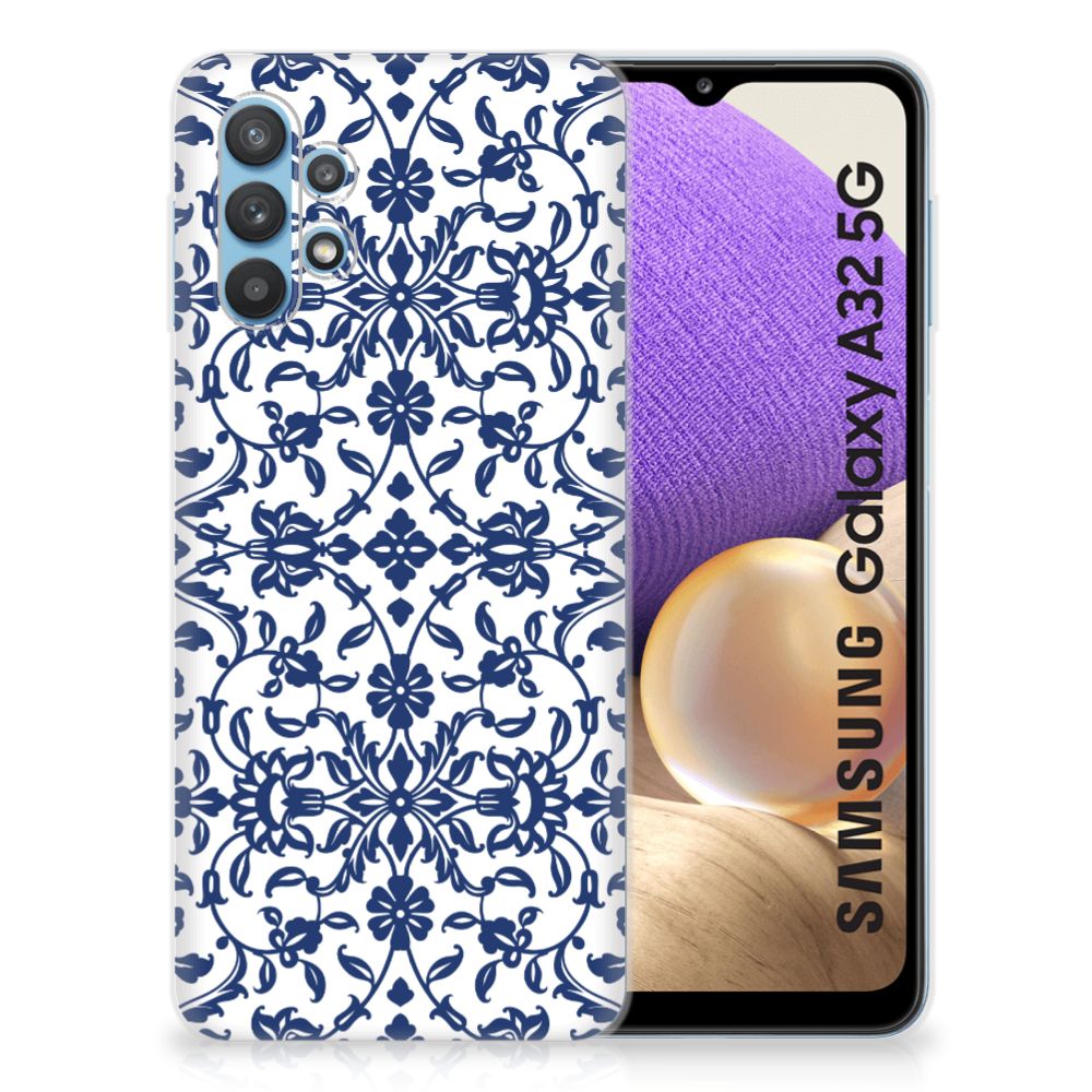 Samsung Galaxy A32 5G TPU Case Flower Blue B2C Telecom