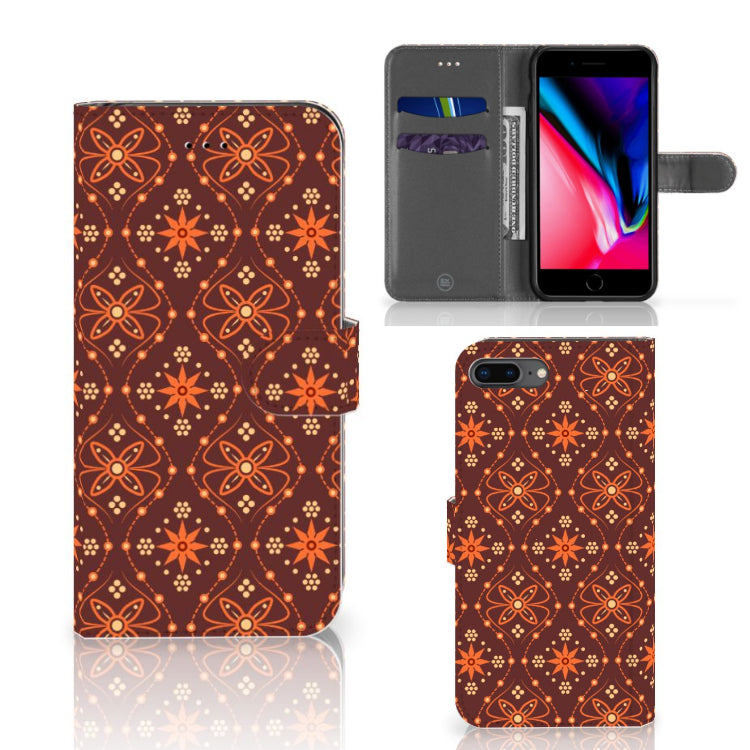 Apple iPhone 7 Plus | 8 Plus Telefoon Hoesje Batik Brown