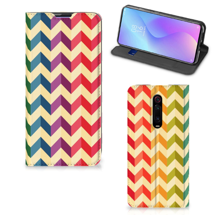 Xiaomi Redmi K20 Pro Hoesje met Magneet Zigzag Multi Color - B2C Telecom