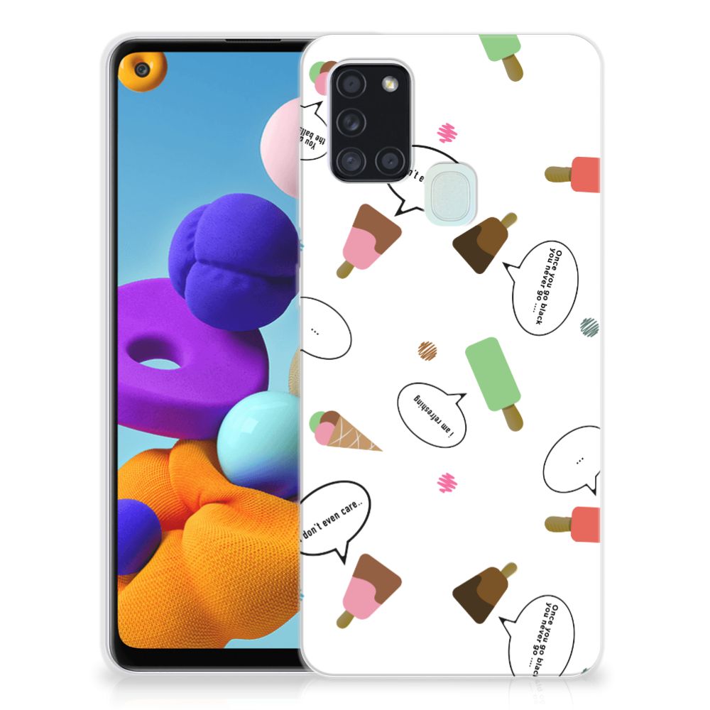 Samsung Galaxy A21s Siliconen Case IJsjes