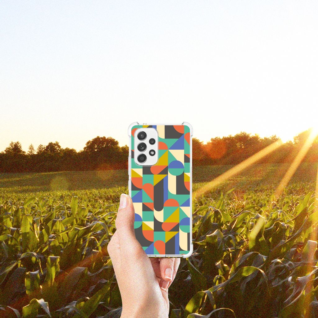 Samsung Galaxy A53 5G Doorzichtige Silicone Hoesje Funky Retro B2C Telecom