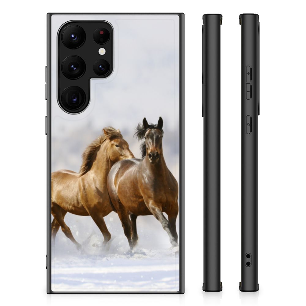 Samsung Galaxy S23 Ultra Dierenprint Telefoonhoesje Paarden