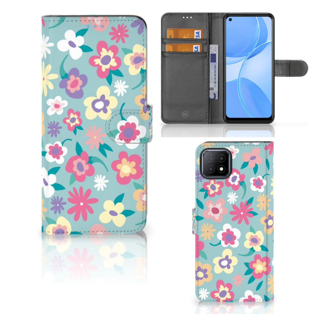 OPPO A73 5G Hoesje Flower Power