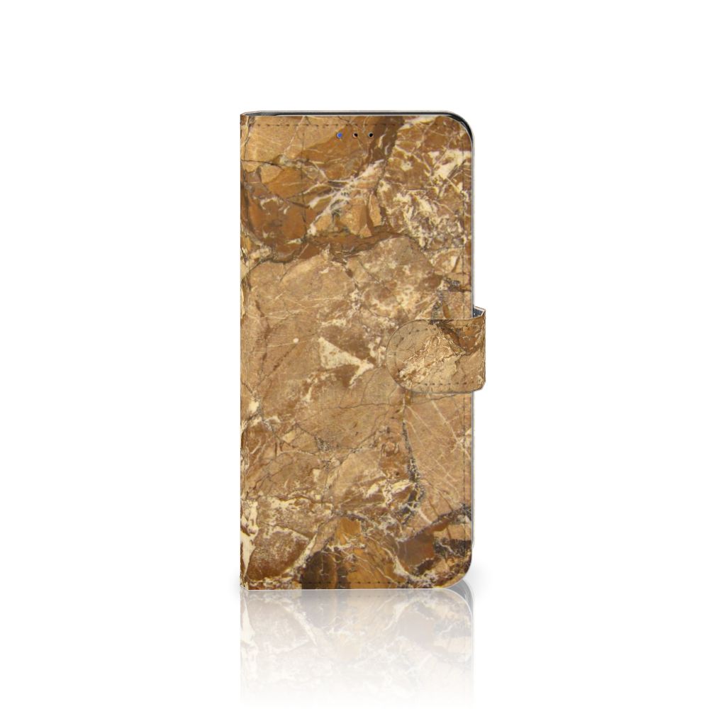 Samsung Galaxy A20s Bookcase Marmer Creme met marmerdesign voor luxe bescherming van je telefoon.