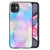 Kleurrijke Telefoonhoesje iPhone 11 Watercolor Light met luchtig pastel design en zwarte randen