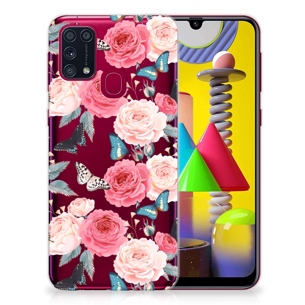 Samsung Galaxy M31 TPU Case Butterfly Roses B2C Telecom