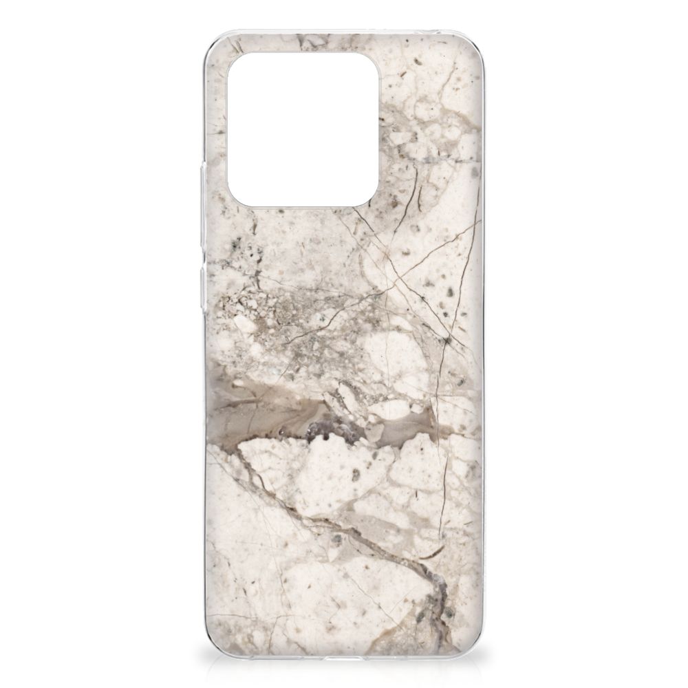 Xiaomi Redmi 10C TPU Siliconen Hoesje Marmer Beige