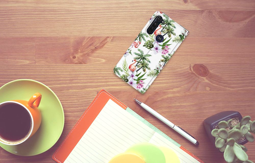 Motorola Moto G Pro Hoesje maken Flamingo Palms - B2C Telecom