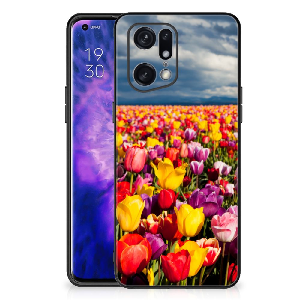 OPPO Find X5 Pro Bloemen Hoesje Tulpen B2C Telecom