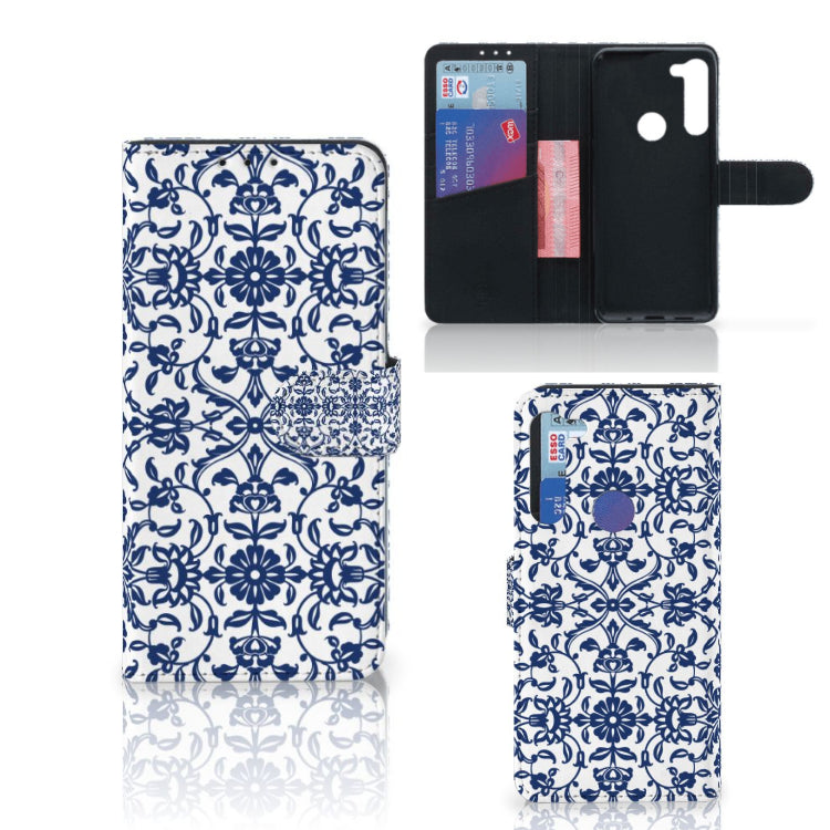 Motorola G8 Power Hoesje Flower Blue